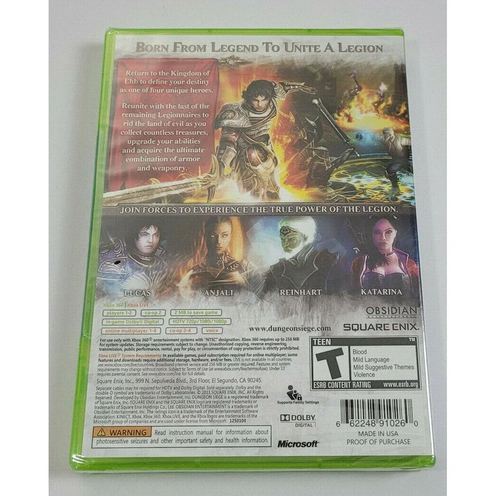 DUNGEON SIEGE 3 (XBOX 360) FACTORY SEALED